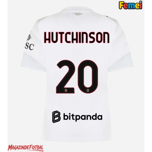 AC Milan Omari Hutchinson #20 Tricou Fotbal Replică 2026-27 Femei Deplasare AC Milan Omari Hutchinson #20 Tricou Fotbal Replică 2026-27 Femei Deplasare